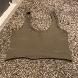ribbed crop tank
